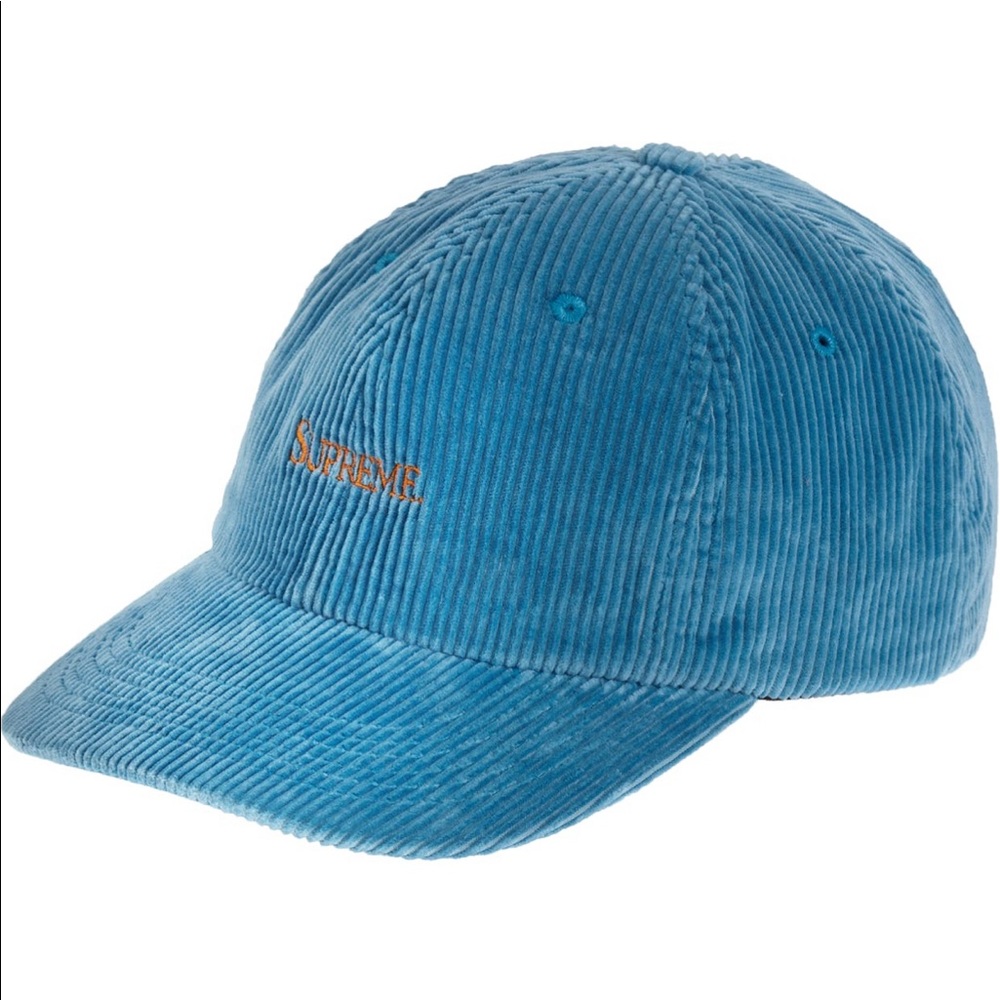 Supreme Corduroy Bright Blue 6-panel Hat